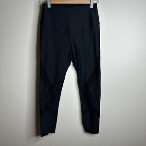 Fanka Body Sculpt Leggings Sz S Reversible Black Compression Full Length Stretch